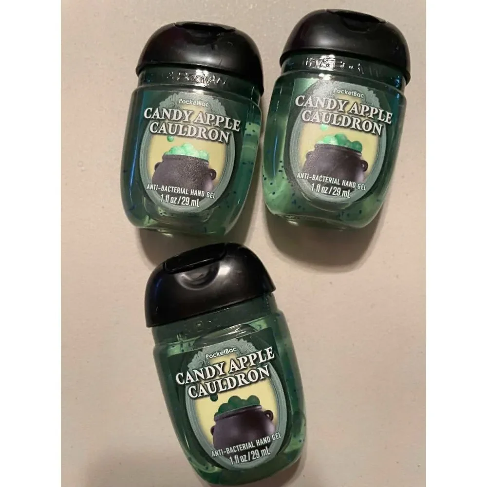 Bath & Body Works 1oz Candy Apple Cauldron Anti-Bacterial Hand Gel X3 New